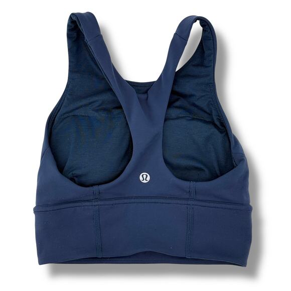 Lululemon Wunder Train Longline Sports Bra Womens Size 2 Blue - Picture 2 of 4